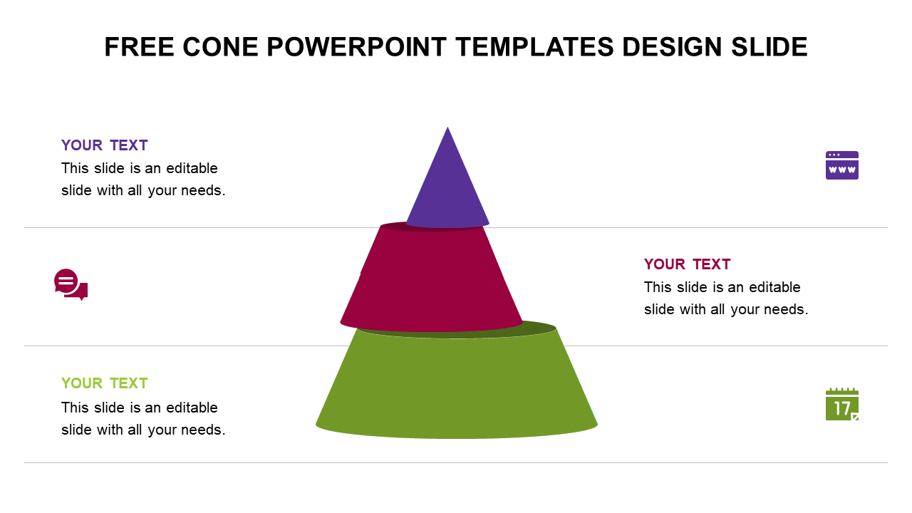 Free - Best Cone PowerPoint Templates Design Slide